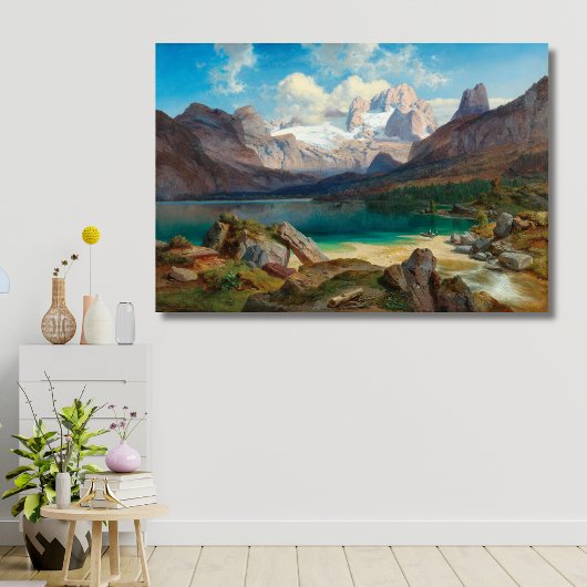 Gosausee met uitzicht op het Dachstein-massief Canvas Afdruk