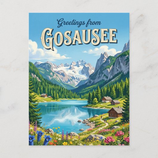 Gosausee Oostenrijk Briefkaart (Voorkant)
