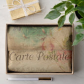  Gosbeak Birds Floral French Carte Postale Tissuepapier (Geschenk)