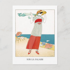 Gose French Art Deco Mode Illustratie Briefkaart