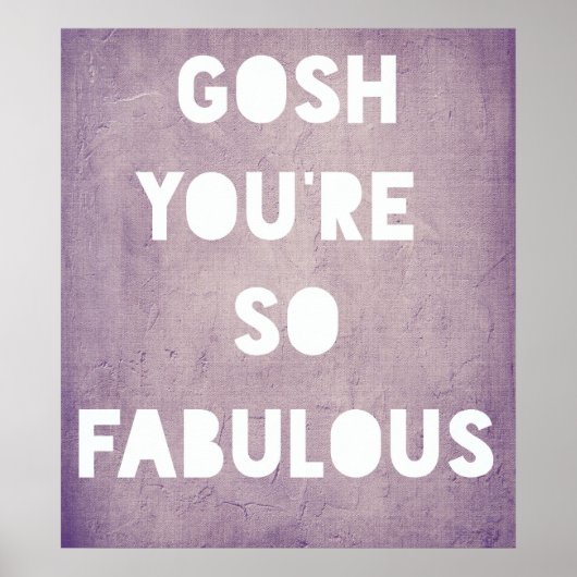 Gosh,Fabulair Poster (Voorkant)