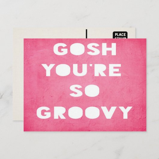 Gosh, Groovy Postcard Briefkaart (Voorkant / Achterkant)
