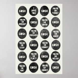 Gosh Love Quottes Poster