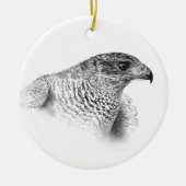 Goshawk Drawing Keramisch Ornament (Voorkant)