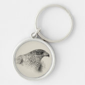 Goshawk Drawing Sleutelhanger (Voorkant)