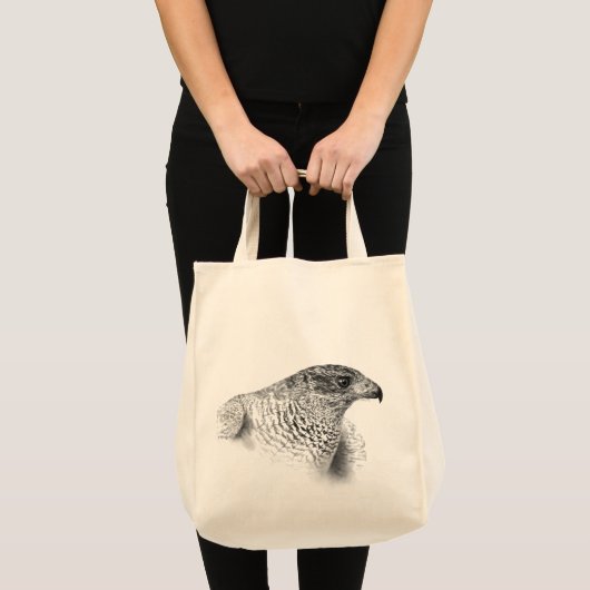 Goshawk Drawing Tote Bag (Voorkant (product))