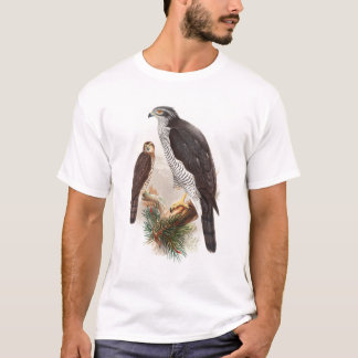 Goshawk John Gould Birds of Great Britain Wildlife T-shirt