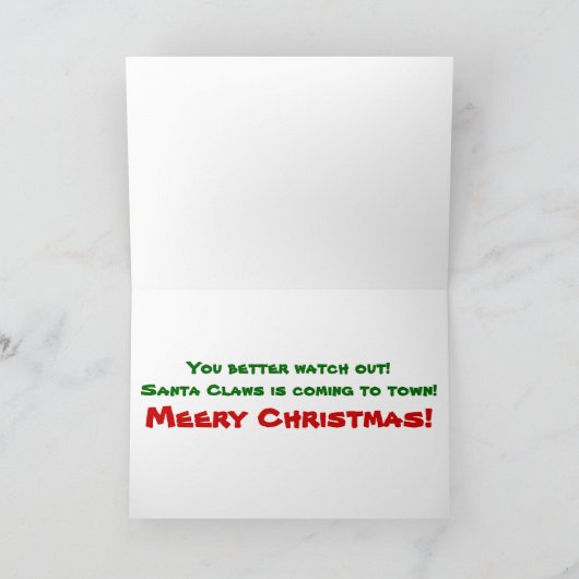 Goshawk? Kerstman! Eagle? - De Groeten van Feestdagen Kaart (Binnen)