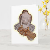 Goshawk Wenskaart. Kaart (Gele Bloem)