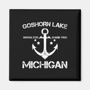 Goshorn meer Michigan grappige vissen kamperen zom Magneet