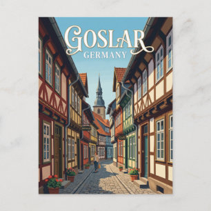 Goslar Oude Stad Steeg Duitsland Briefkaart