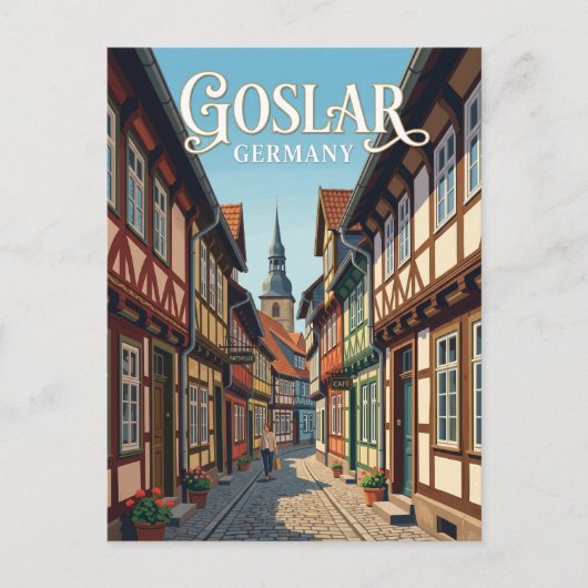 Goslar Oude Stad Steeg Duitsland Briefkaart (Voorkant)