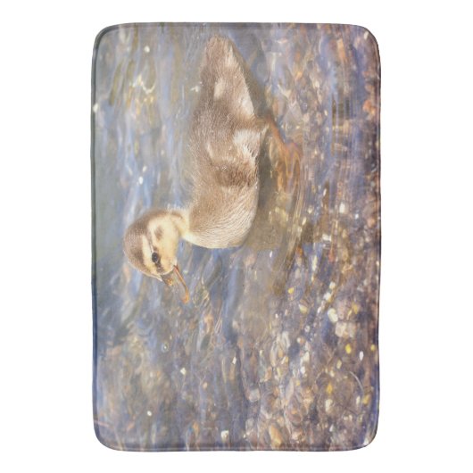 Gosling in de vijver badmat (Voorkant Verticaal)