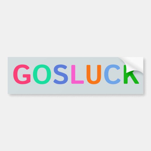 GOSLUCK Bumpersticker (Voorkant)