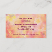 Gospel ABC Salvation Christelijke Evangelisatie KJ Visitekaartje (Achterkant)