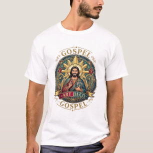Gospel Art Deco Gospel Jezus Art Deco Christelijk T-shirt