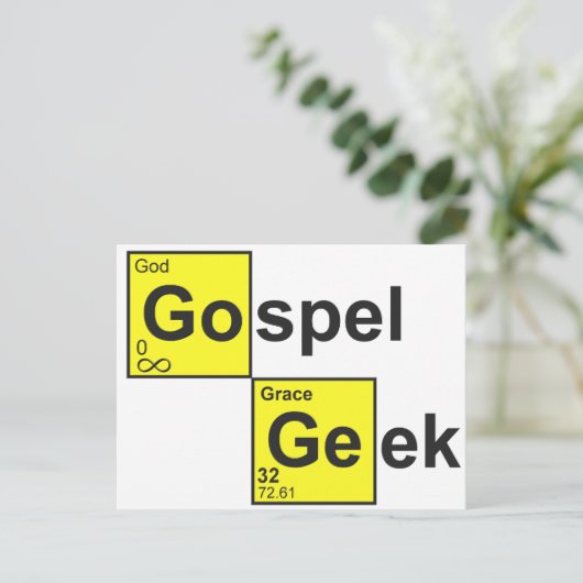 Gospel Geek Briefkaart (Staand voorkant)