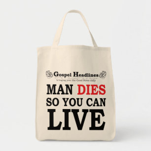 Gospel Headlines Canvas tas