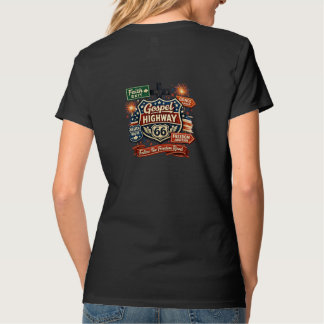 Gospel Highway 66 Christelijk Patriottisch Ontwerp T-shirt
