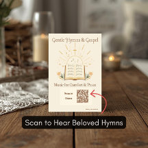 Gospel Hymns afspeellijst ansichtkaart voor dement