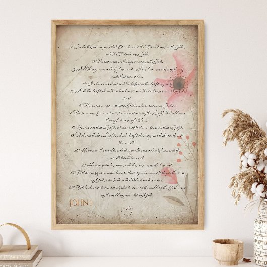 Gospel, John 1_ Scripture Wall Art, Bible Stories Poster