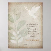 Gospel, Matthew 3:16-17; Scripture Wall Art, Bible Poster (Voorkant)