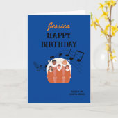 Gospel Muziek Gelukkige Verjaardag gepersonaliseer Kaart (Gele Bloem)