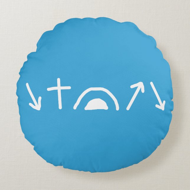 Gospel Pijlen Ronde Kussen (Voorkant)