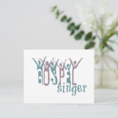 Gospel Singer Briefkaart (Staand voorkant)