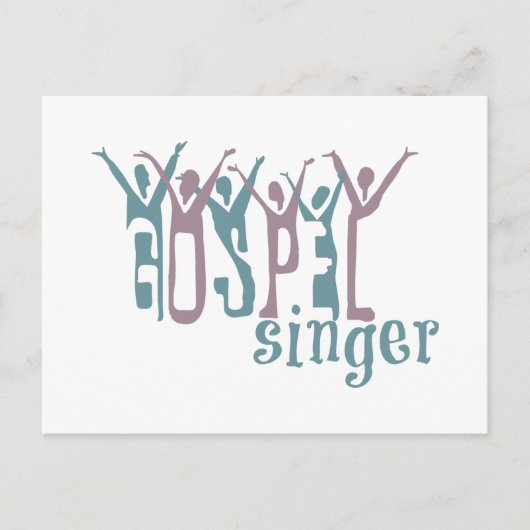 Gospel Singer Briefkaart (Voorkant)