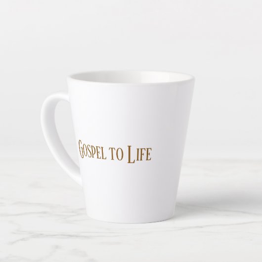 Gospel to Life Mug Latte Mok (Linkerhoek)