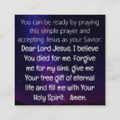 Gospel Tract Card Vierkante Visitekaartje (Achterkant)