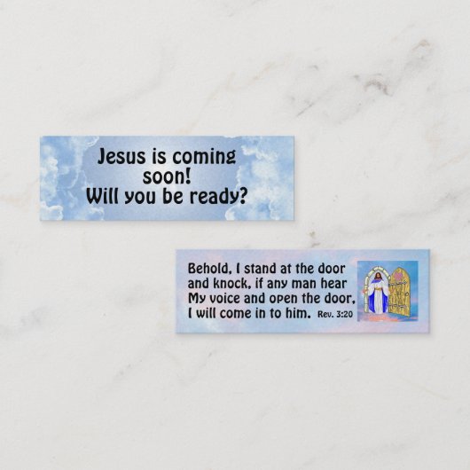 Gospel Tract Kaart Mini Visitekaartje (Voorkant / Achterkant)