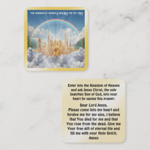 Gospel Tract Kaart Vierkante Visitekaartje