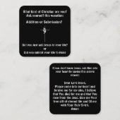 Gospel Tract Kaart Vierkante Visitekaartje (Voorkant / Achterkant)