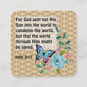 Gospel Tract Kaart Vierkante Visitekaartje