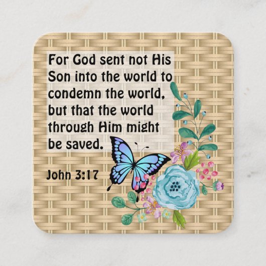 Gospel Tract Kaart Vierkante Visitekaartje (Voorkant)