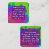 Gospel Tract Kaart Vierkante Visitekaartje (Voorkant / Achterkant)