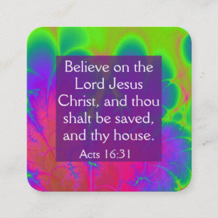 Gospel Tract Kaart Vierkante Visitekaartje