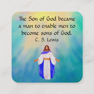 Gospel Tract Kaart Vierkante Visitekaartje