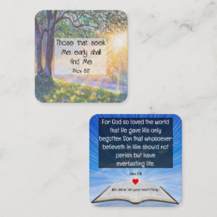 Gospel Tract Kaart Vierkante Visitekaartje