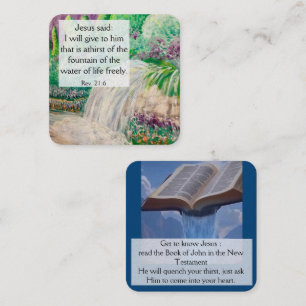 Gospel Tract Kaart Vierkante Visitekaartje