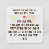 Gospel Tract Kaart Vierkante Visitekaartje (Achterkant)