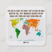 Gospel Tract Kaart Vierkante Visitekaartje (Voorkant)