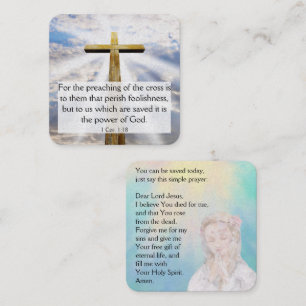 Gospel Tract Kaart Vierkante Visitekaartje