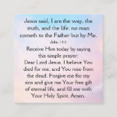 Gospel Tract Kaart Vierkante Visitekaartje (Achterkant)