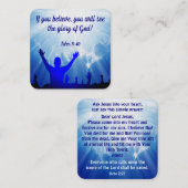 Gospel Tract Kaart Vierkante Visitekaartje (Voorkant / Achterkant)