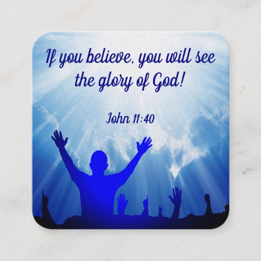 Gospel Tract Kaart Vierkante Visitekaartje (Voorkant)