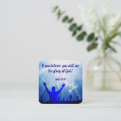 Gospel Tract Kaart Vierkante Visitekaartje (Staand voorkant)