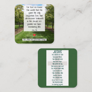 Gospel Tract Kaart Vierkante Visitekaartje